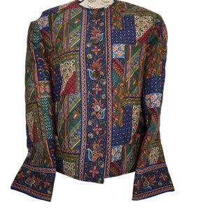 Vintage 1994 Vera Bradley Women’s S Quilted Jacket Medley Patchwork pattern  USA
